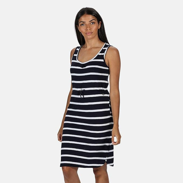Regatta Womens Felixia Cotton Drawcord Mid Length Sun Summer Dress