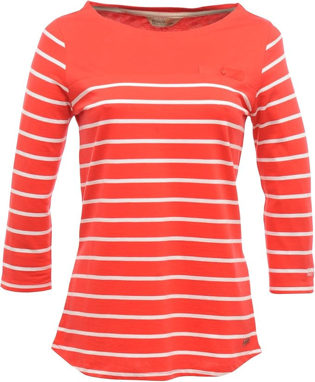 Regatta Womens Abyssal Stripy Cotton Top T Shirt