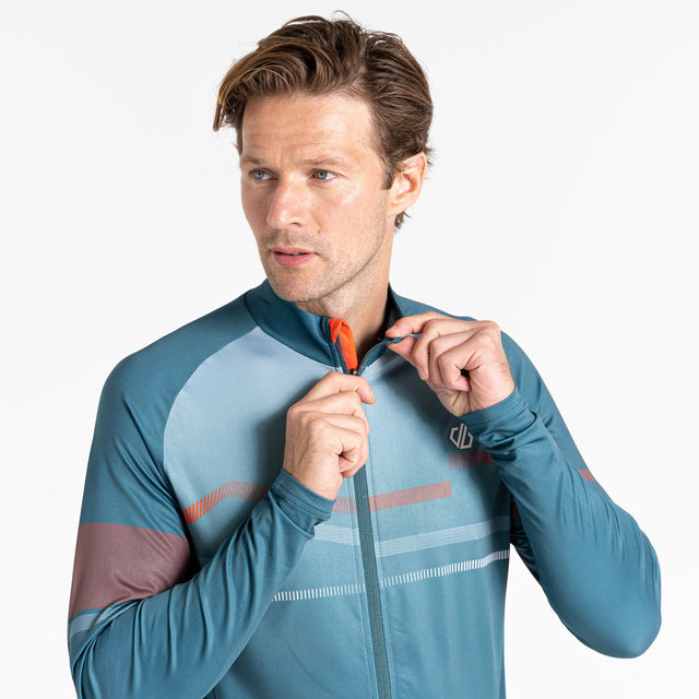 Dare2b Mens AEP Revolving Long Sleeve Cycle Cycling Jersey