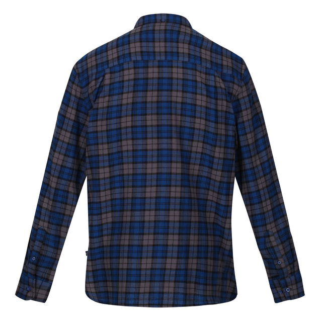 Regatta Mens Lance Long Sleeved Cotton Checked Shirt