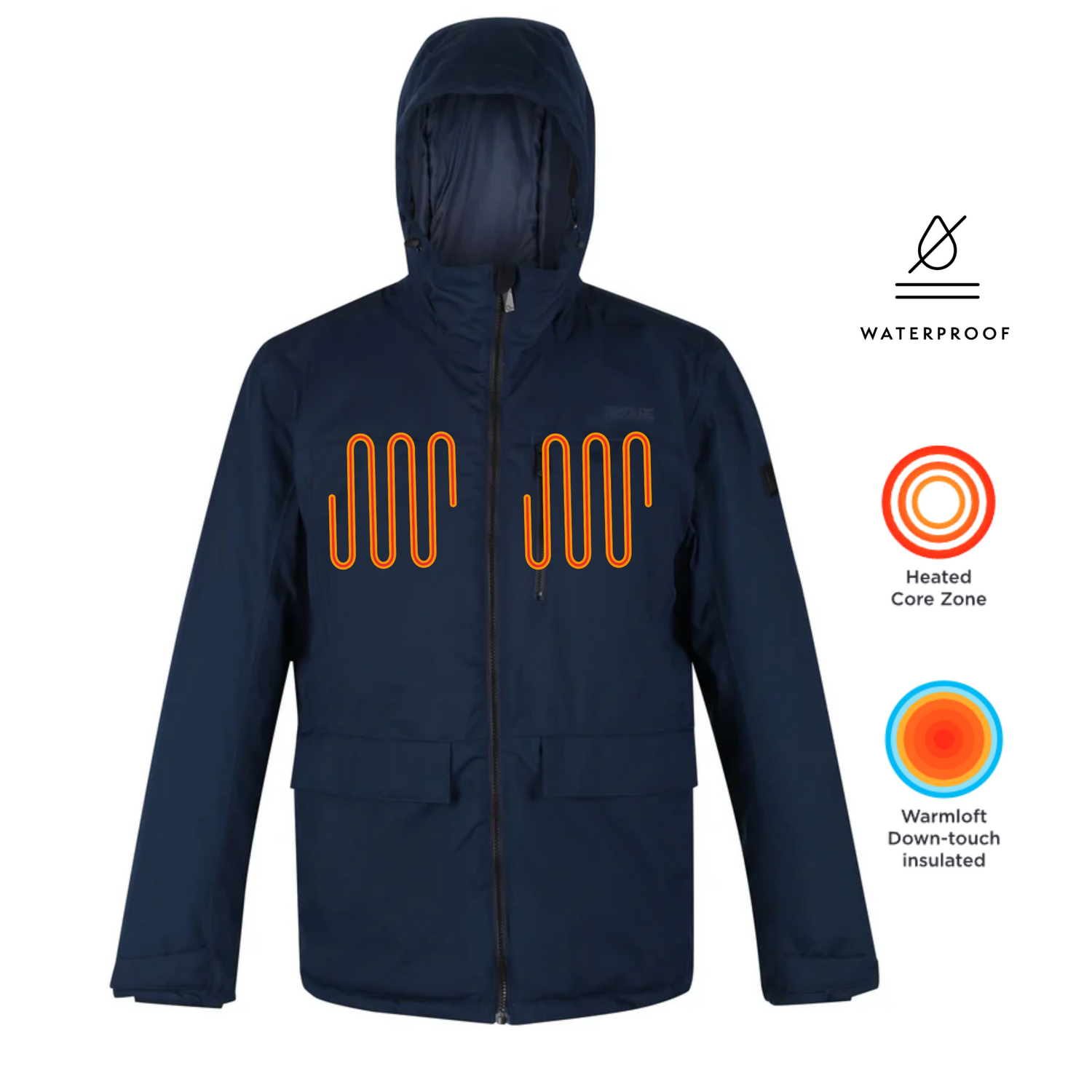 Regatta Mens Volter Shield III Battery Heated Insulated Winter Waterproof Jacket