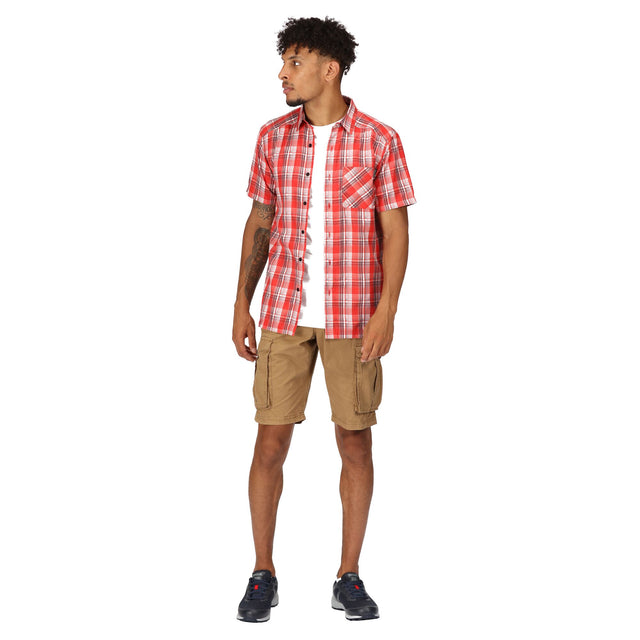 Regatta Mens Mindano VII Short Sleeve Check Shirt