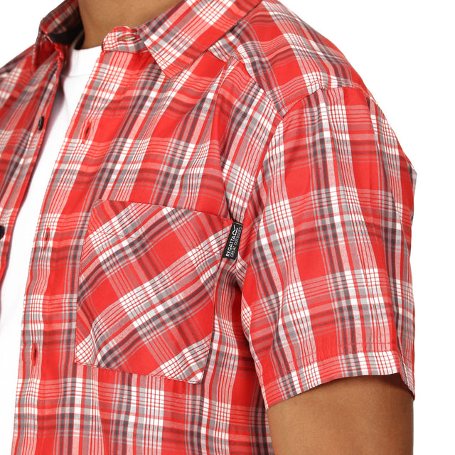 Regatta Mens Mindano VII Short Sleeve Check Shirt