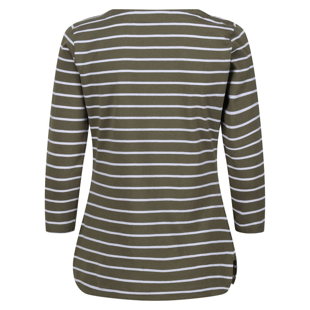 Regatta Womens Bayla 3/4 Sleeved Top Striped T Shirt