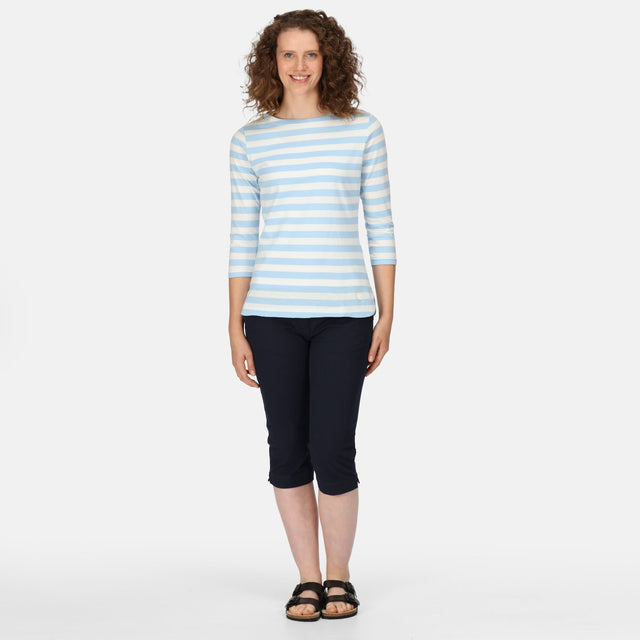 Regatta Womens Bayla 3/4 Sleeved Top Striped T Shirt