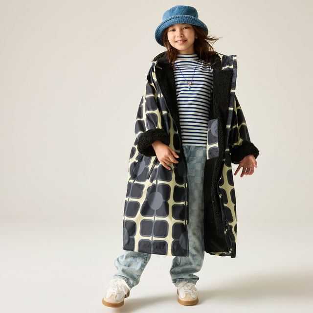 Regatta Junior Orla Kiely Kids Waterproof Dry Robe Changing Robe