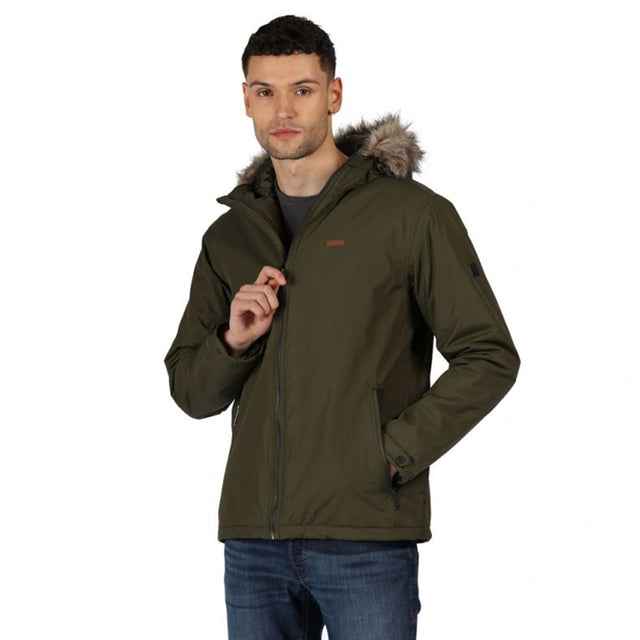 Regatta Mens Haig Waterproof Insulated Hooded Parka Jacket