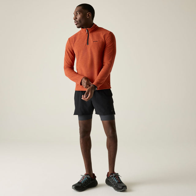 Regatta Mens Thompson Marl Half Zip Fleece Jacket