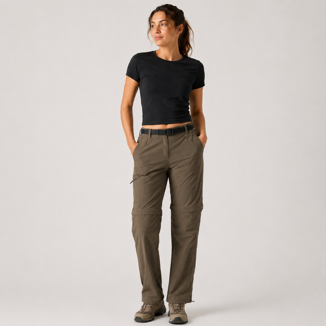 Regatta Womens Xert II Stretch Fabric Lightweight Zip Off Trousers Shorts