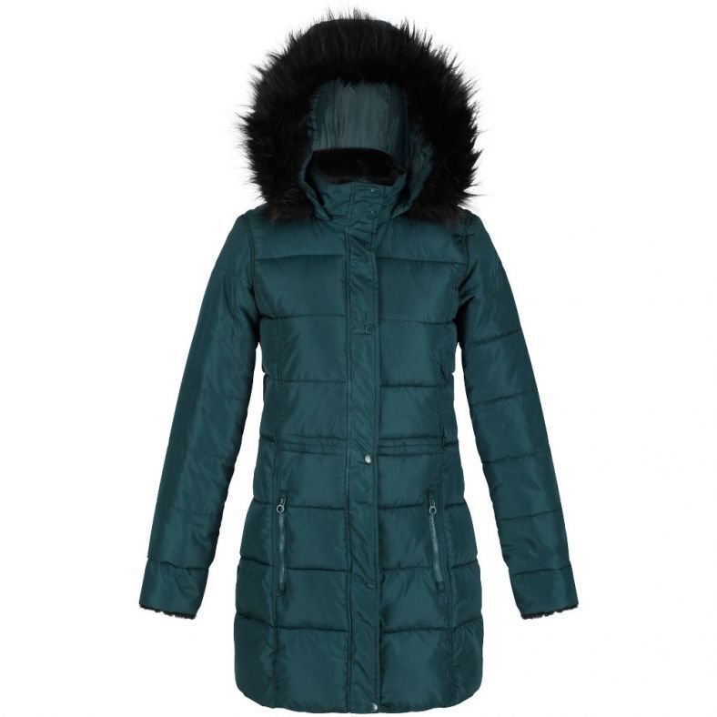 Regatta Della Womens Faux Fur Hooded Insulated Quilted Parka Jacket RRP £130