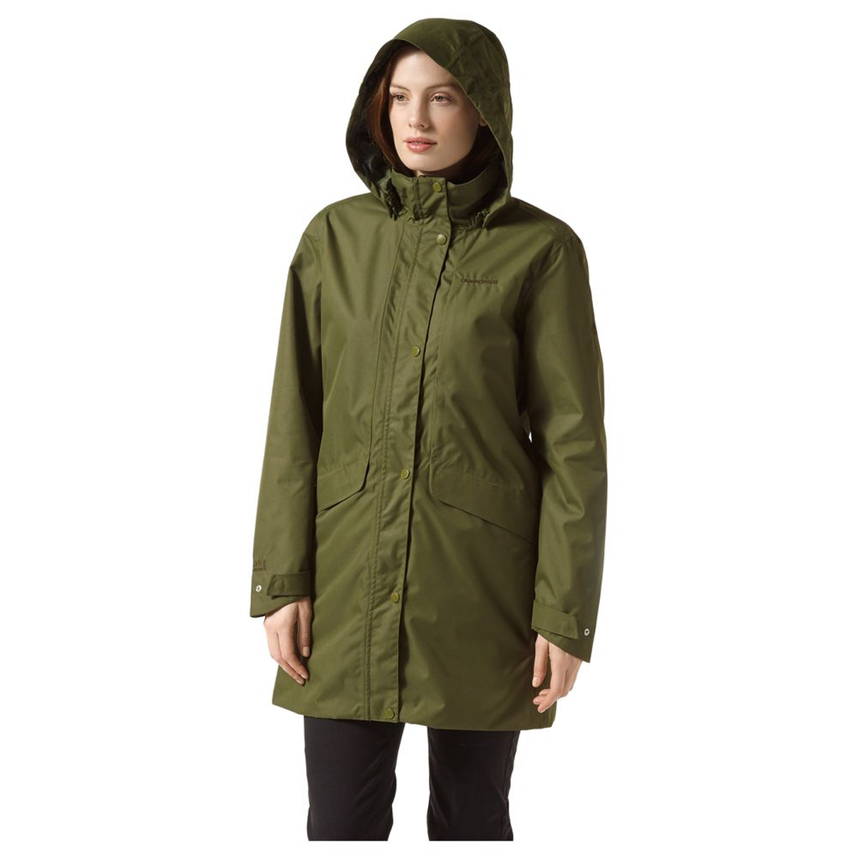 Craghoppers Womens Aird Long Hooded Waterproof Jacket