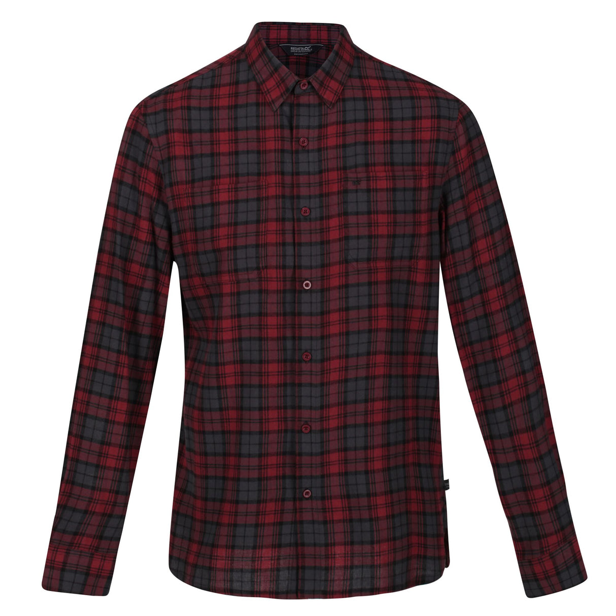 Regatta Mens Lance Long Sleeved Cotton Checked Shirt