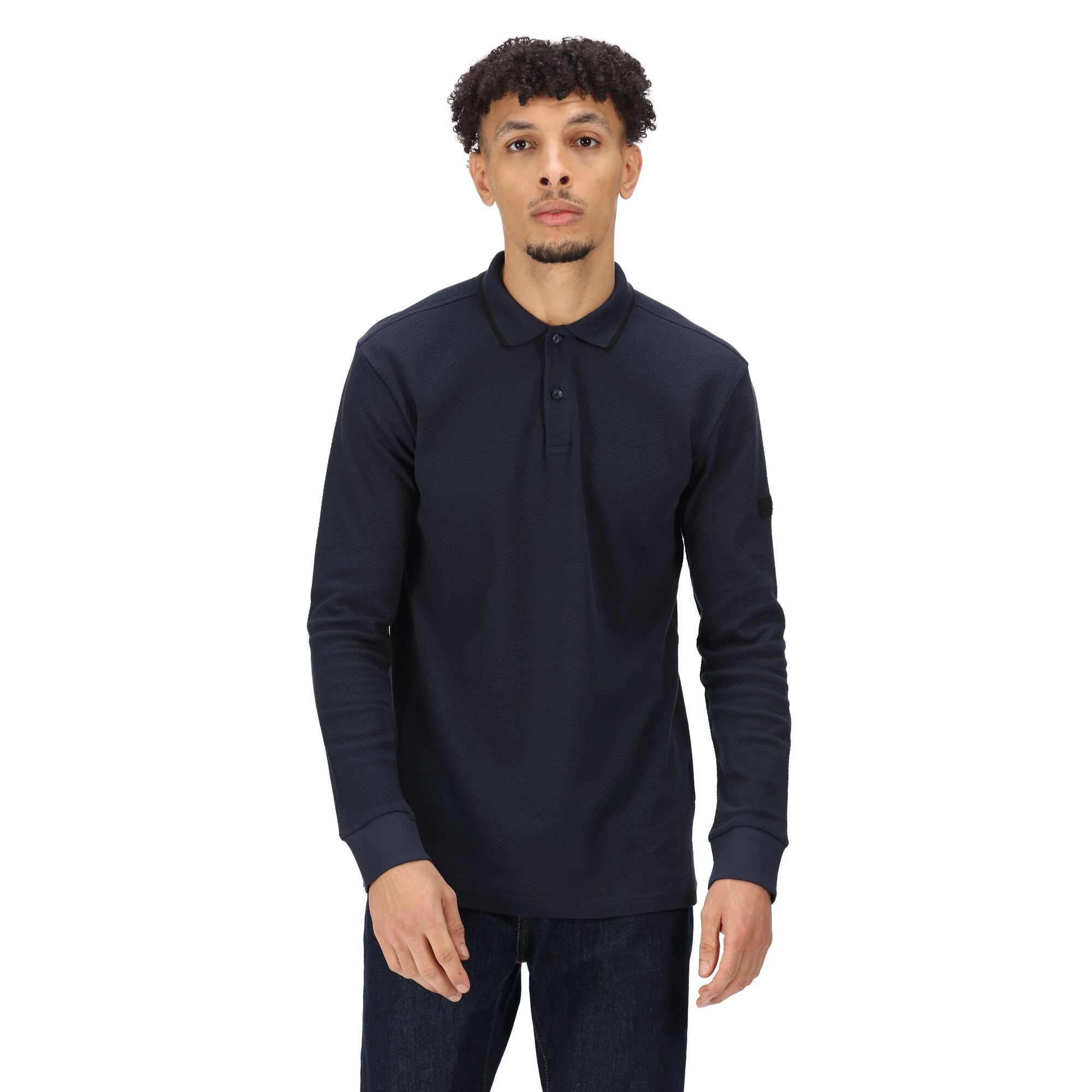 REGATTA MENS LEAONZO LONG SLEEVE POLO SHIRT