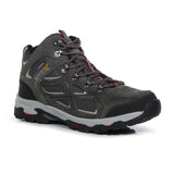 Regatta Tebay Mid Mens Waterproof Walking Hiking Boots - Grey/Red