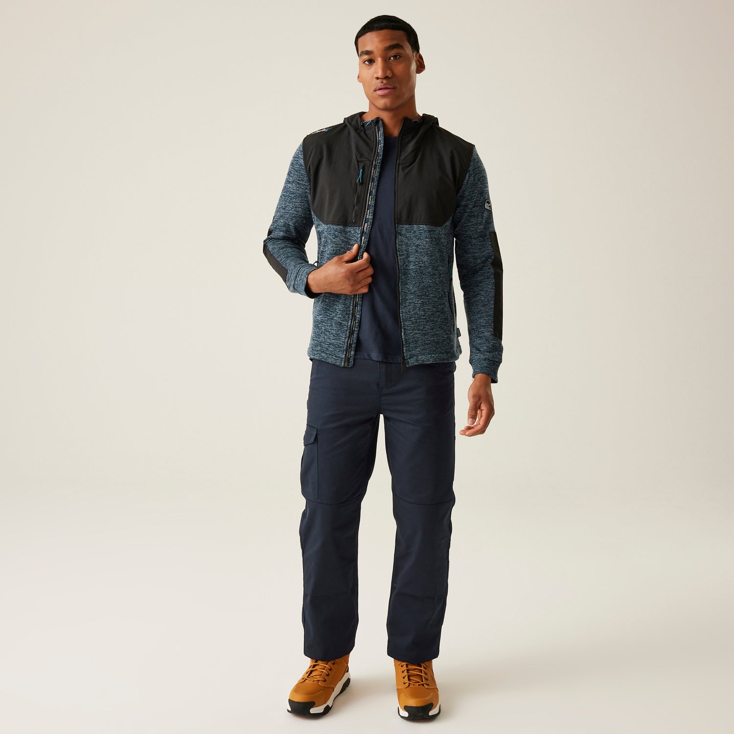 Regatta Mens Heist Hybrid Hoodie Hooded Fleece Jacket