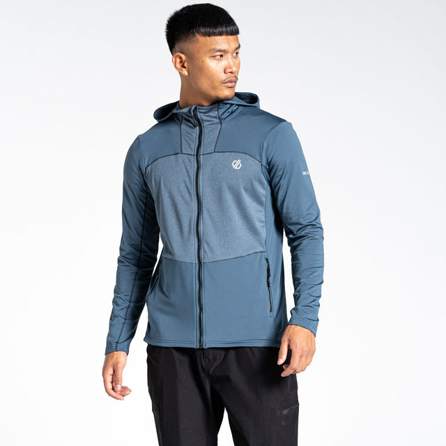 Dare2b Mens Revive II Lightweight Full Zip Stretch Hooded Jacket