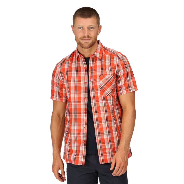 Regatta Mens Mindano VII Short Sleeve Check Shirt