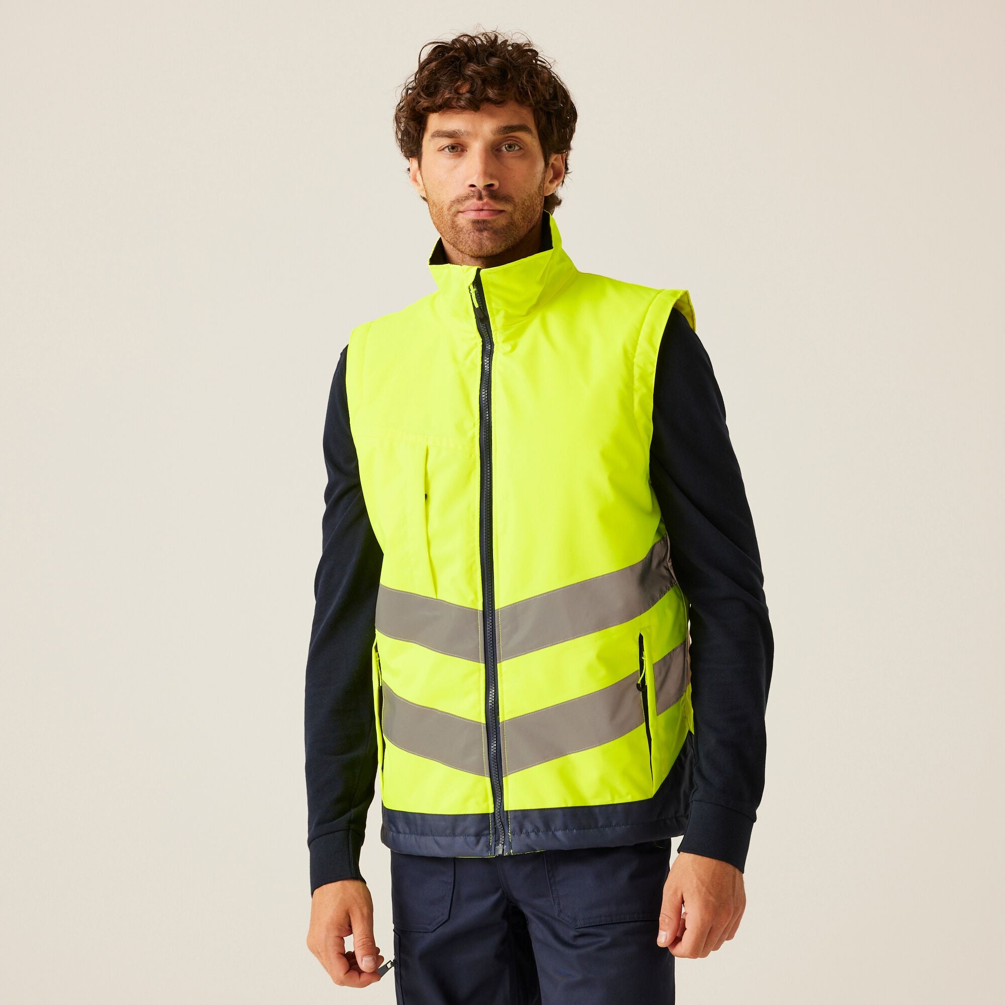 Regatta Mens Hi Vis Viz Work Wear Insulated Bodywarmer Gilet Regatta Mens Hi Vis Viz Work Wear Insulated Bodywarmer Gilet