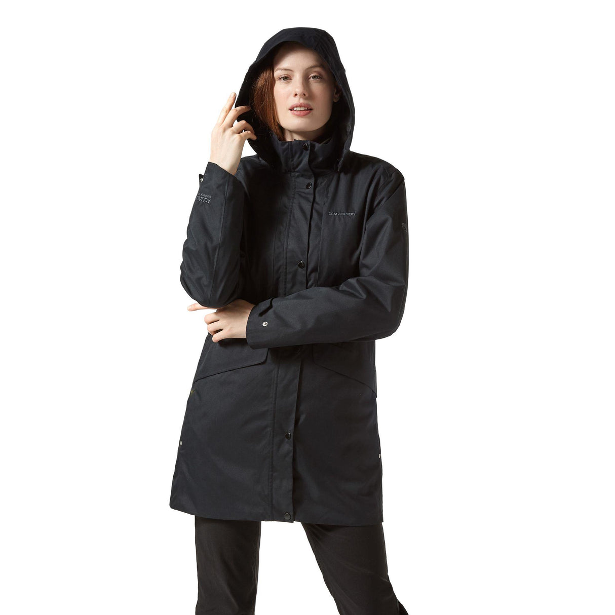 Craghoppers Womens Aird Long Hooded Waterproof Jacket