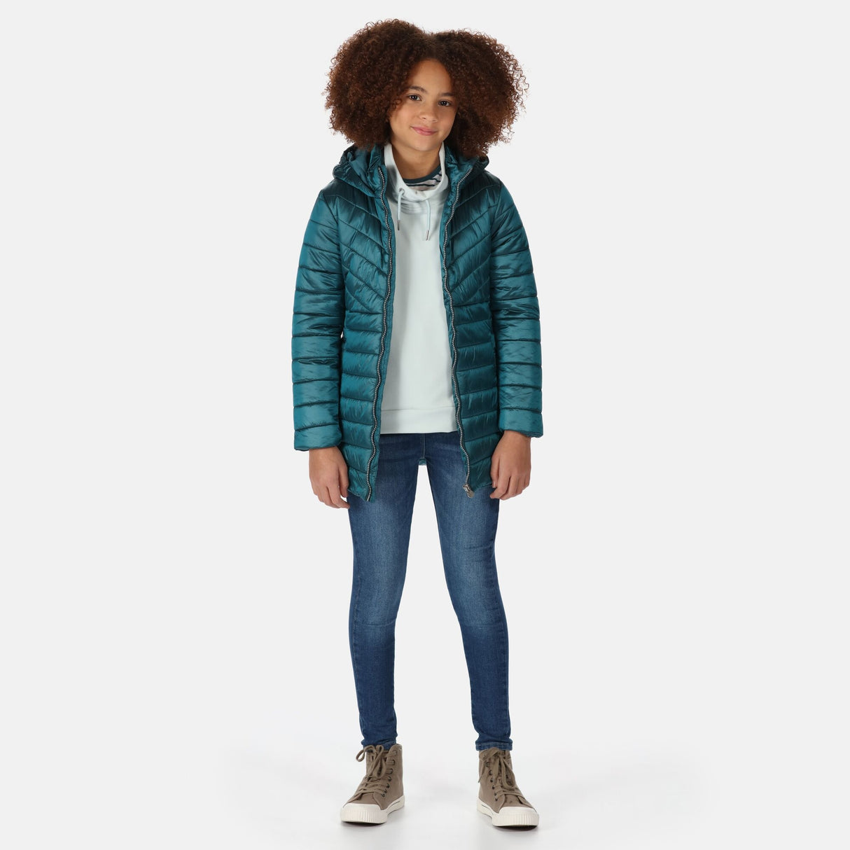 Regatta Kids Babette Hooded Padded Long Insulated Jacket