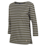Regatta Womens Bayla 3/4 Sleeved Top Striped T Shirt