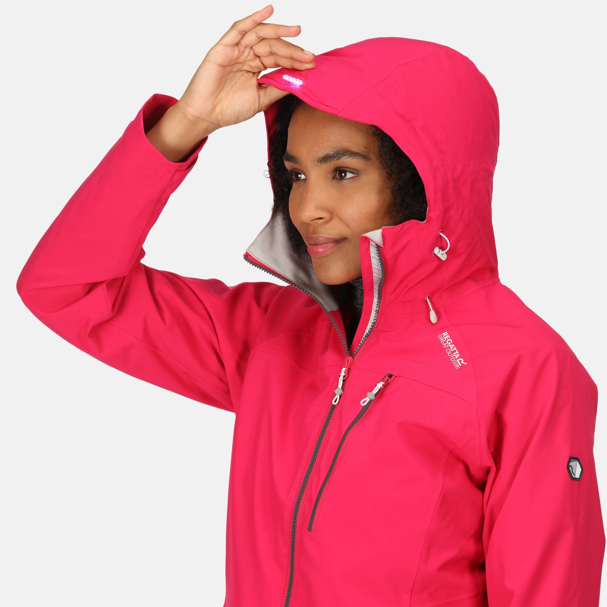 Regatta Womens Britedale Waterproof Breathable Jacket - LED Torch