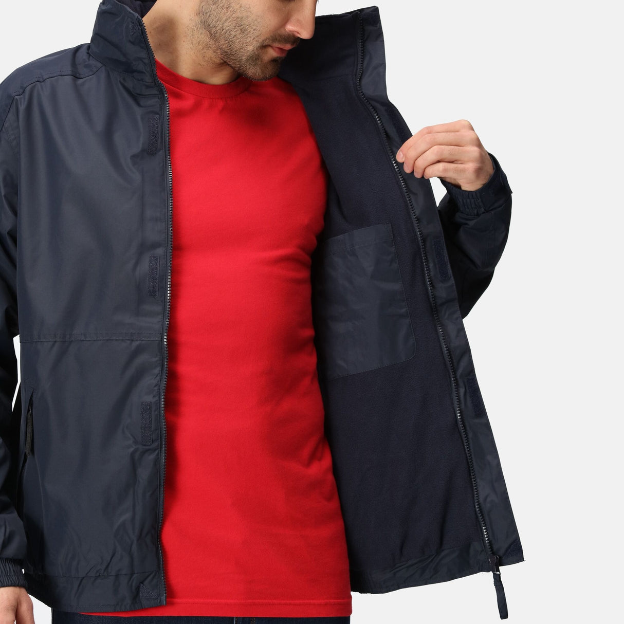 Regatta Mens Dover Fleece Lined Waterproof Bomber Jacket - Logo