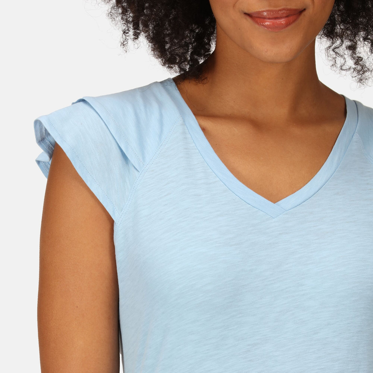 Regatta Womens Ferra Frilled Sleeved Cotton T Shirt
