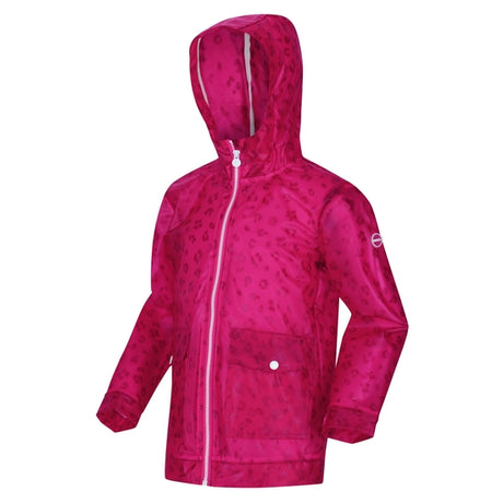 Regatta Kids Girls Hallow Waterproof Tranparent Hooded Jacket