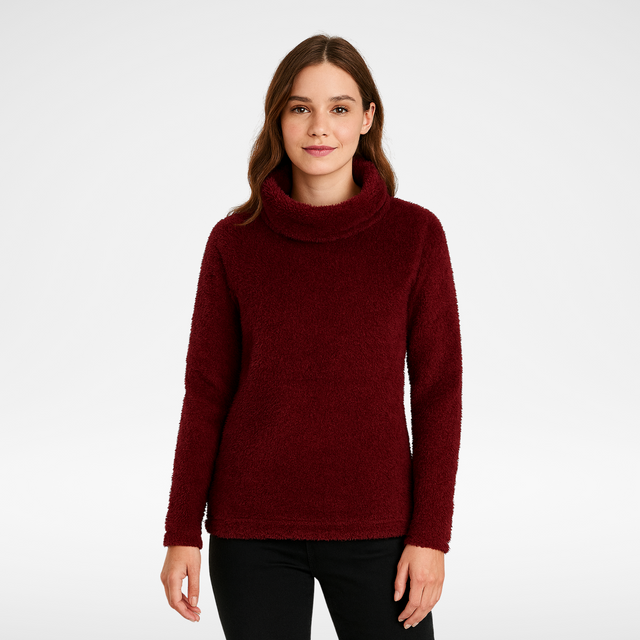 Regatta Womens Hedda Cowl Neck Knit Effect Fleece Sweater