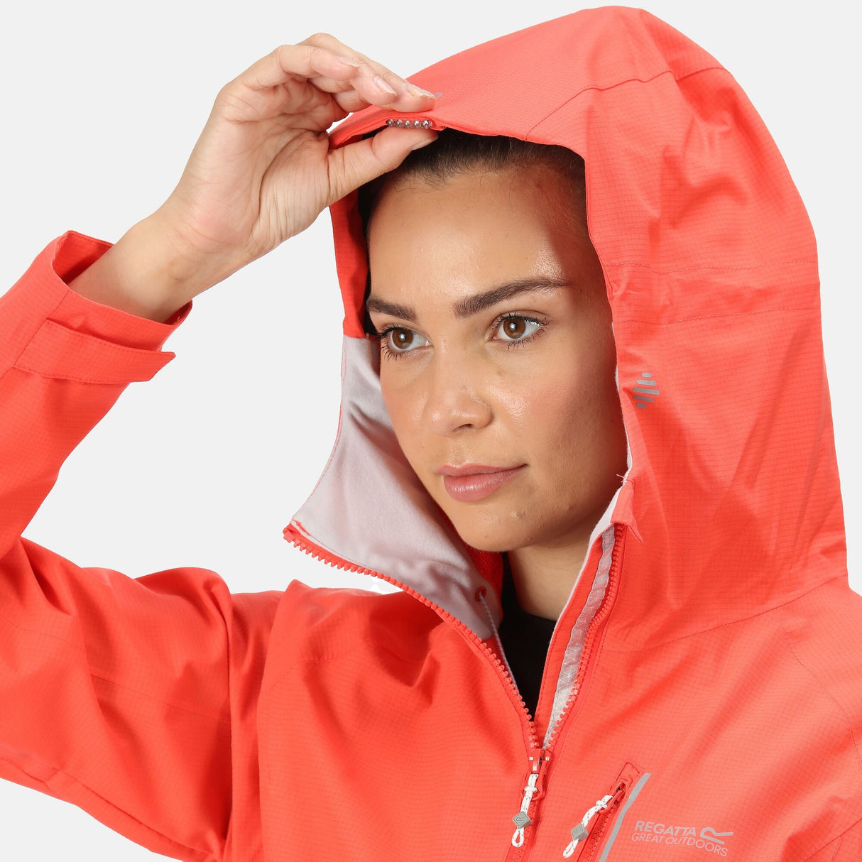 Regatta Womens Highton Pro Breathable Waterproof Jacket - Torch In Hood