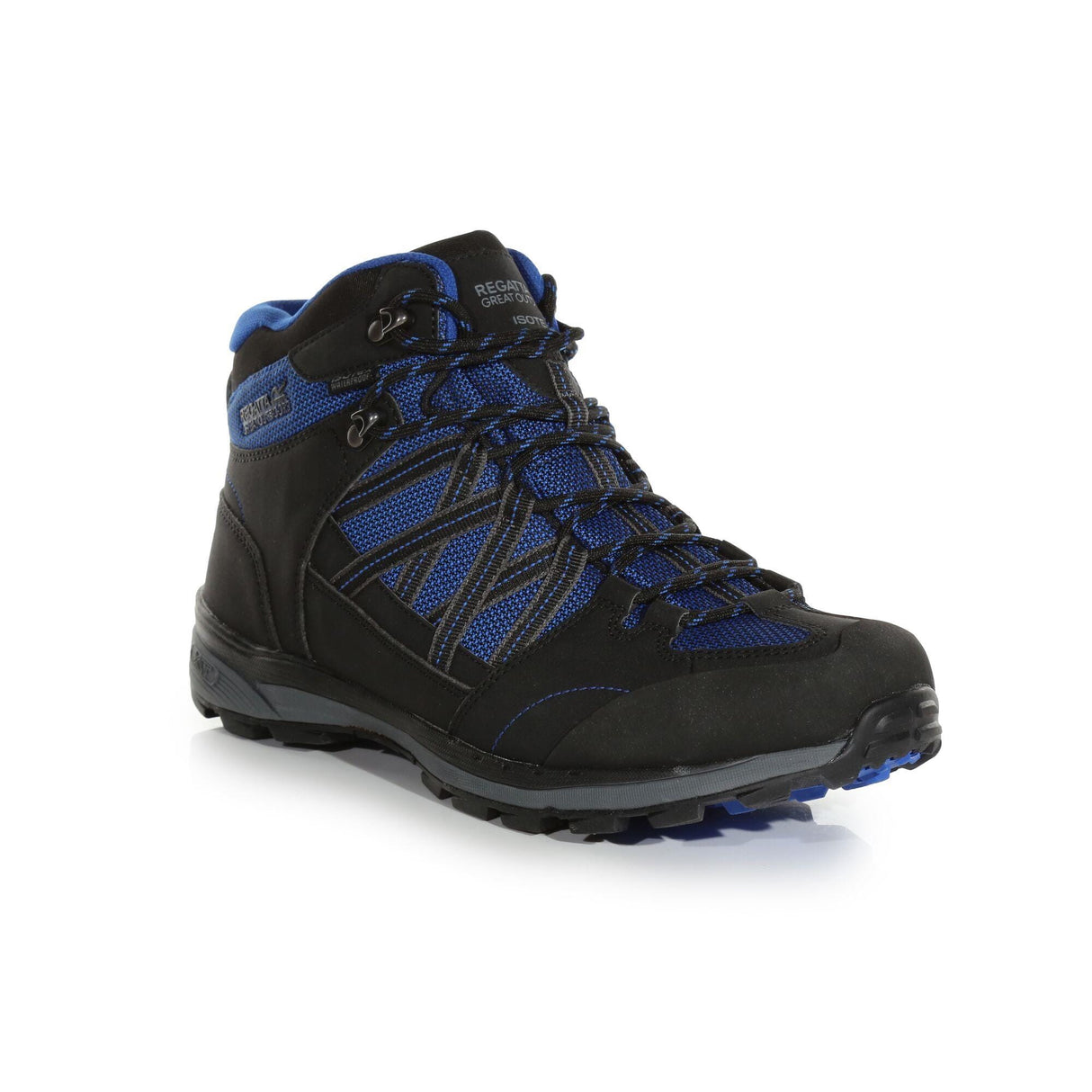 Regatta Samaris II Mid Mens Waterproof Walking Hiking Boots - Blue/Black