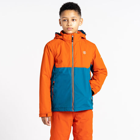 Dare 2b Kids Boys Impose III Waterproof Ski Jacket - Orange/Blue