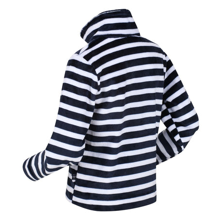 Regatta Kids Girls Kamailie Half Zip Fleece Jacket - Navy Stripe
