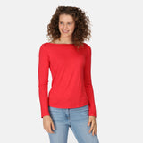 Regatta Womens Lakeisha Boat Neck Long Sleeve Top T Shirt