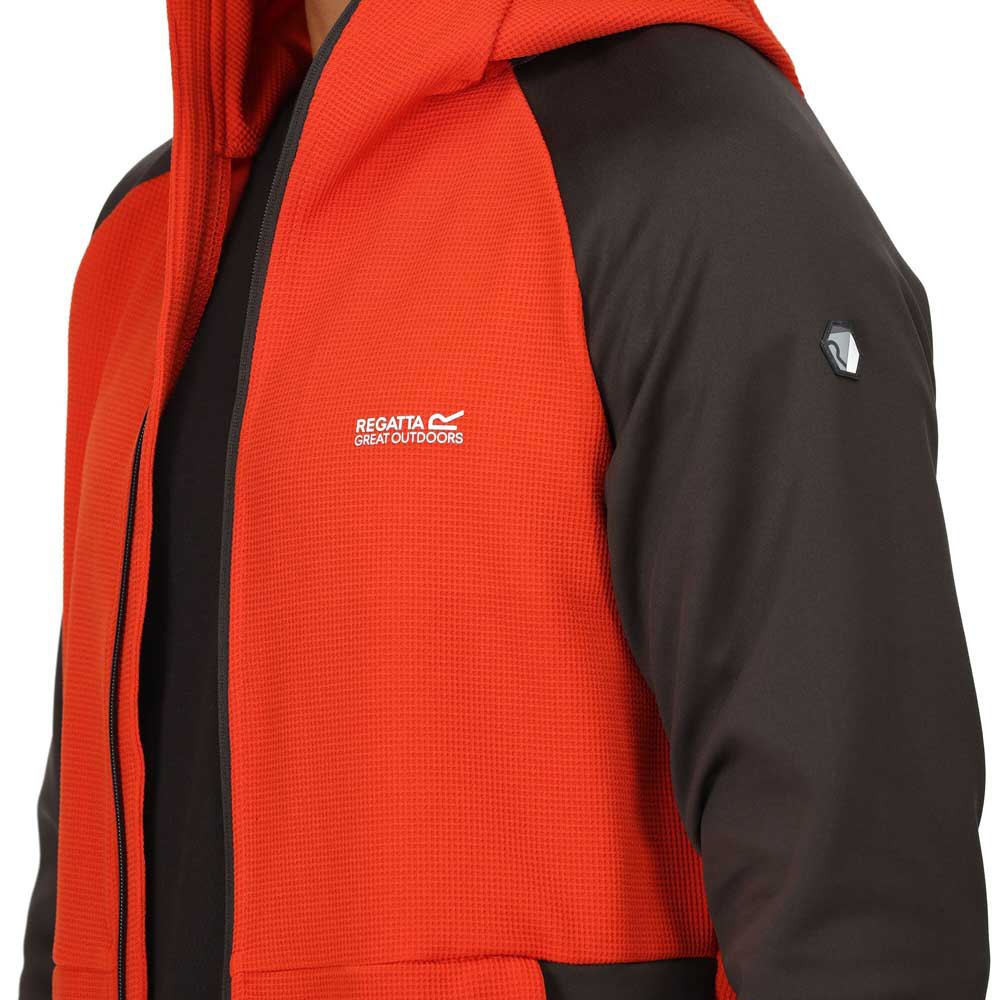 Regatta Mens Molaris Full Zip Stretch Hooded Fleece Jacket