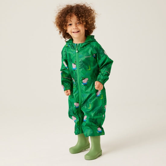 6-12 Months JellyBnPeppa Regatta Kids Pobble Waterproof Puddle Suit
