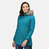 Regatta Womens Sunaree Hooded Fleece Lined Winter Softshell Jacket