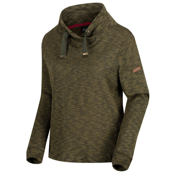 Regatta Womens Celestia Wrap Over Neck Pullover Fleece Jumper Sweater